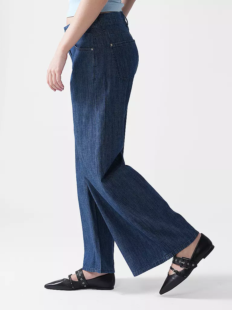 CAMBIO | Jeans Wide Fit PALAZZO CROPPED | dunkelblau