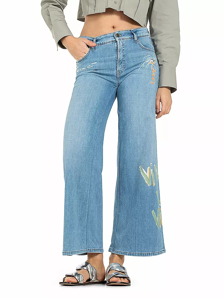 CAMBIO | Jeans Wide Leg 7/8 PALAZZO CROPPED | blau