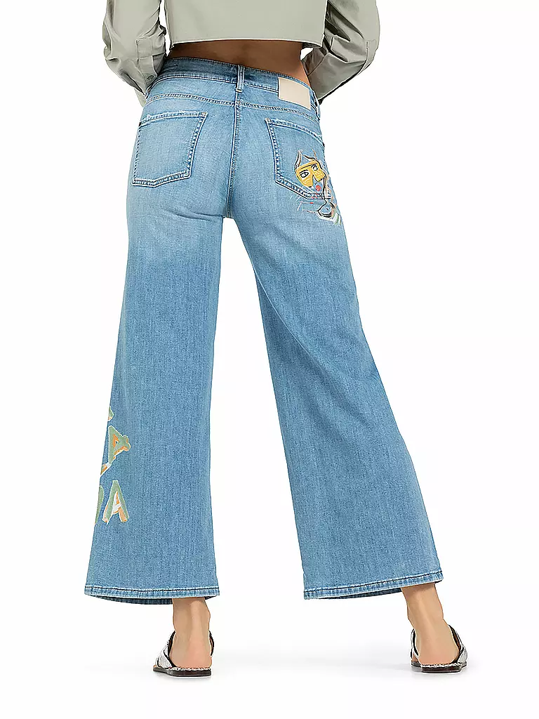 CAMBIO | Jeans Wide Leg 7/8 PALAZZO CROPPED | blau