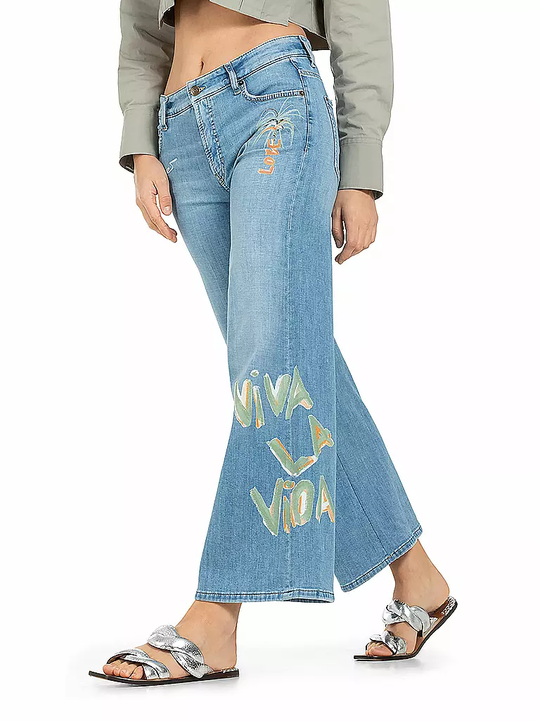 CAMBIO | Jeans Wide Leg 7/8 PALAZZO CROPPED | blau