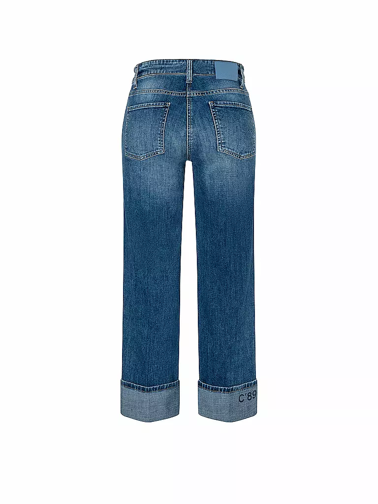 CAMBIO | Jeans wide leg Celia Rool Up | blau