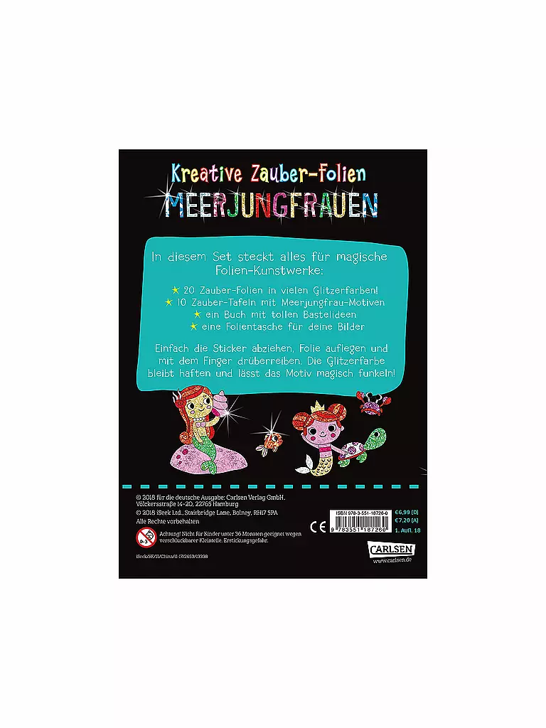 CARLSEN VERLAG | Kreative Zauber-Folien - Meerjungfrauen | keine Farbe