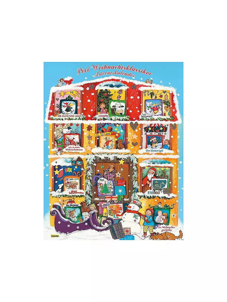 CARLSEN VERLAG | Pixi Adventskalender mit Weihnachts-Bestsellern 2018 (22 Pixi-Bücher und 2 Maxi-Pixi) | transparent