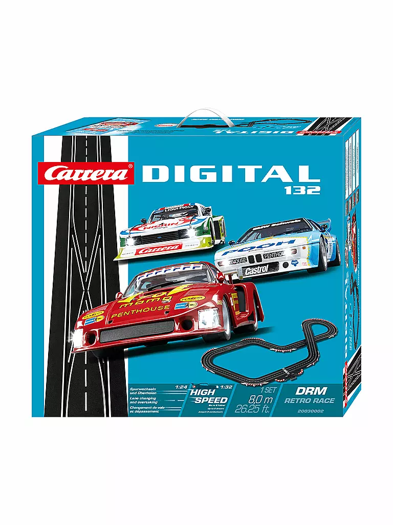 CARRERA | Digital 132 Rennbahn - DRM Retro Race | transparent