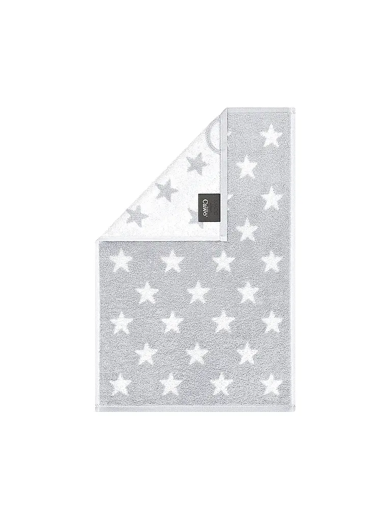 CAWÖ | Gästetuch NEW STAR 30x50cm Platin/Weiss | weiss