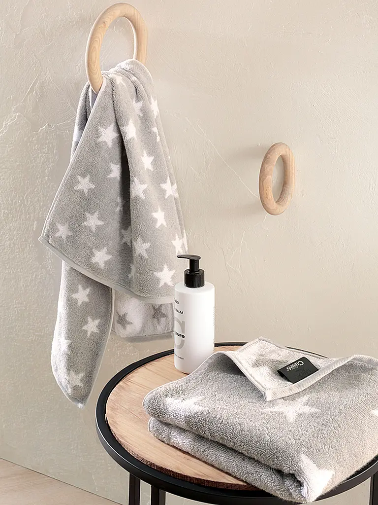 CAWÖ | Gästetuch NEW STAR 30x50cm Platin/Weiss | weiss