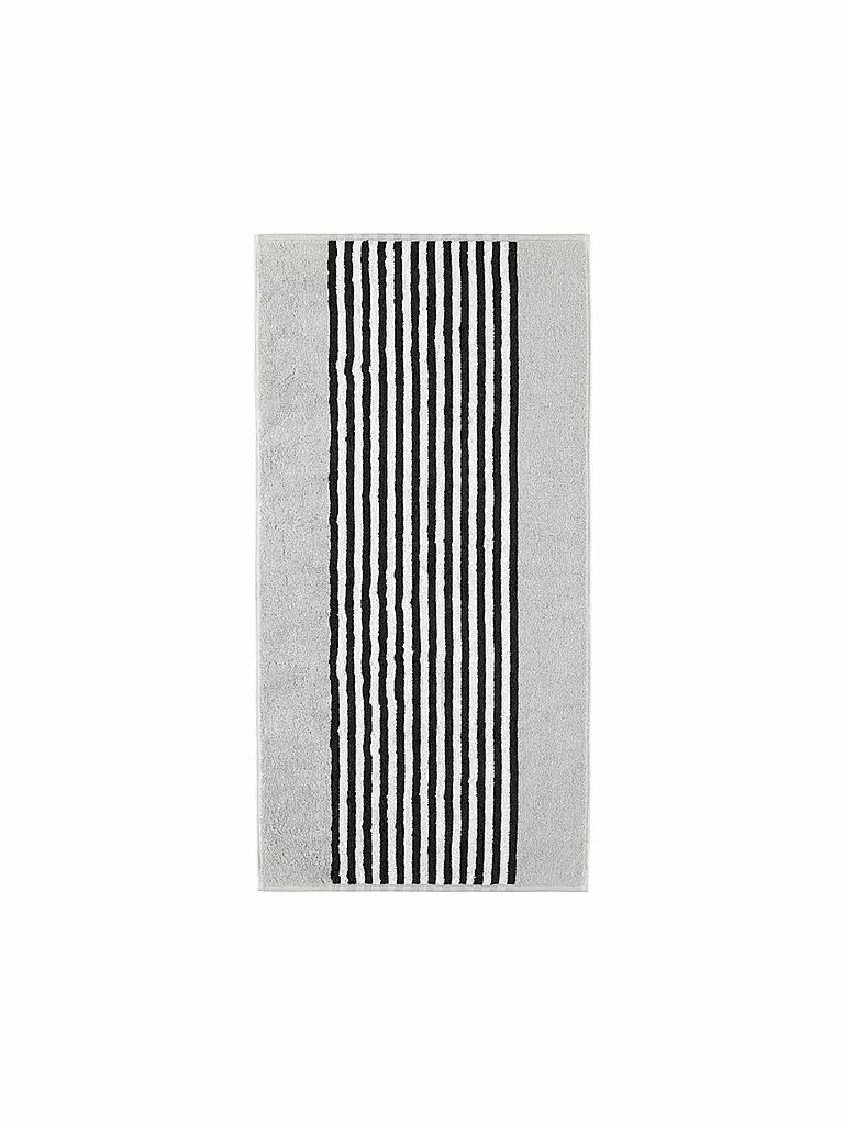 CAWÖ | Handtuch "Streifen" 50x100cm (Schwarz/Weiss) | weiß