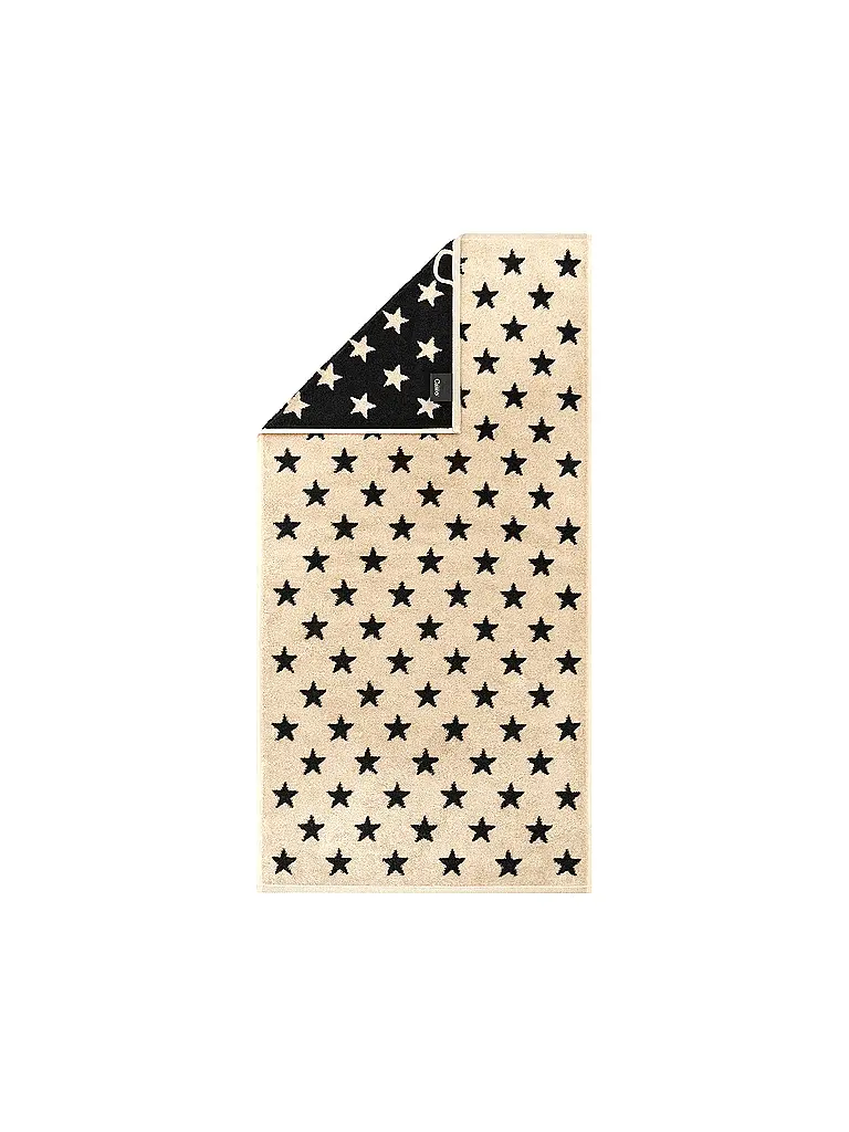 CAWÖ | Handtuch NEW STAR 50x100cm Beige/Basalt | dunkelgrün
