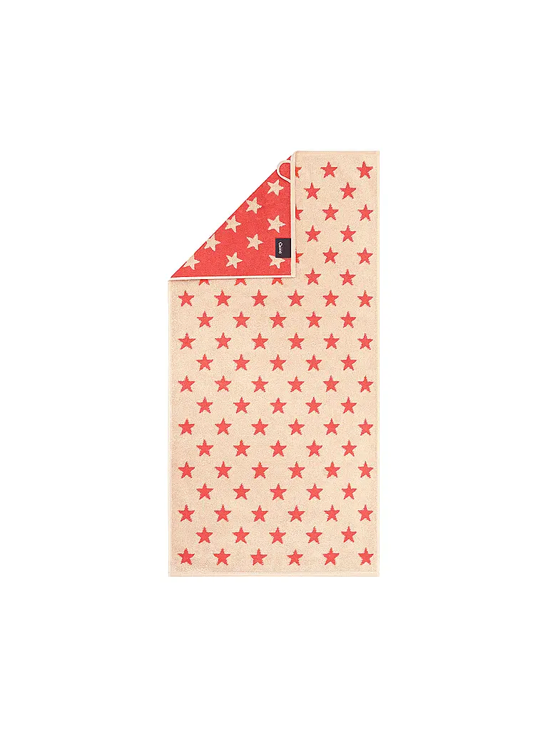 CAWÖ | Handtuch NEW STAR 50x100cm Beige/Pink  | rot