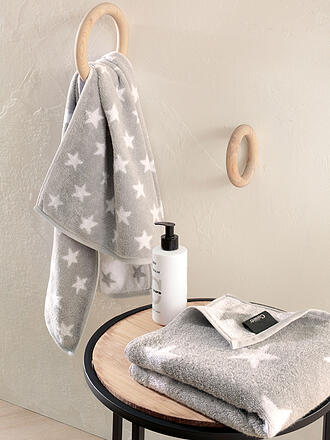 CAWÖ | Gästetuch NEW STAR 30x50cm Platin/Weiss