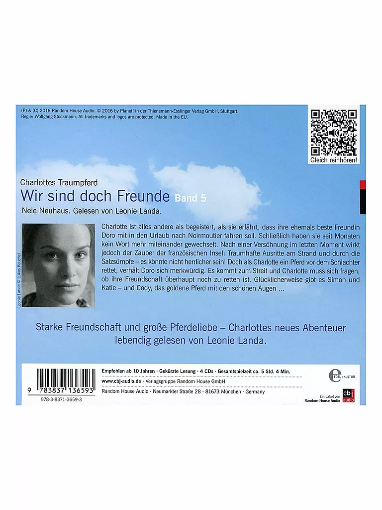 CD HÖRBUCH | Hörbuch - Die Fünf Freunde - Charlottes Traumpferd – Wir sind doch Freunde - Band 5 | 