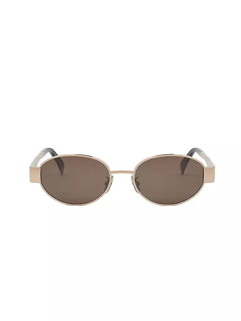 CELINE | Metal Triomphe goldene ovale Sonnenbrille | silber