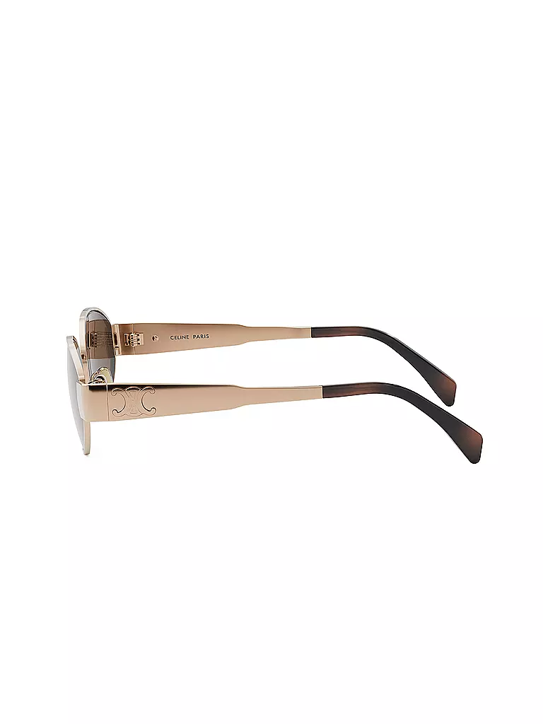 CELINE | Metal Triomphe goldene ovale Sonnenbrille | silber