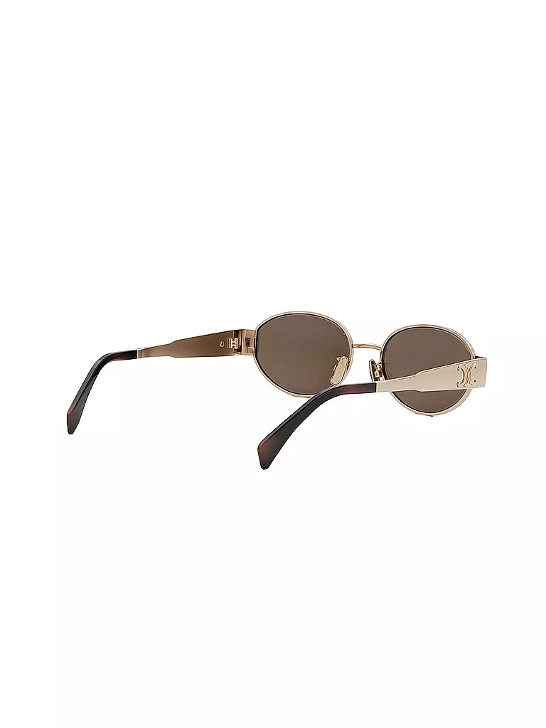 CELINE | Metal Triomphe goldene ovale Sonnenbrille | silber