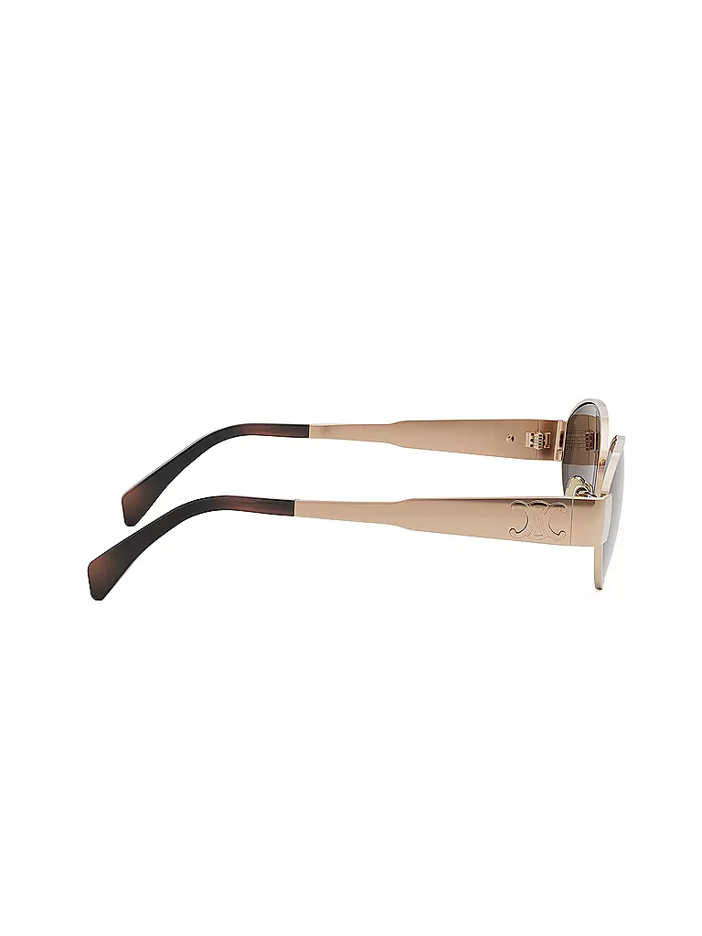 CELINE | Metal Triomphe goldene ovale Sonnenbrille | silber