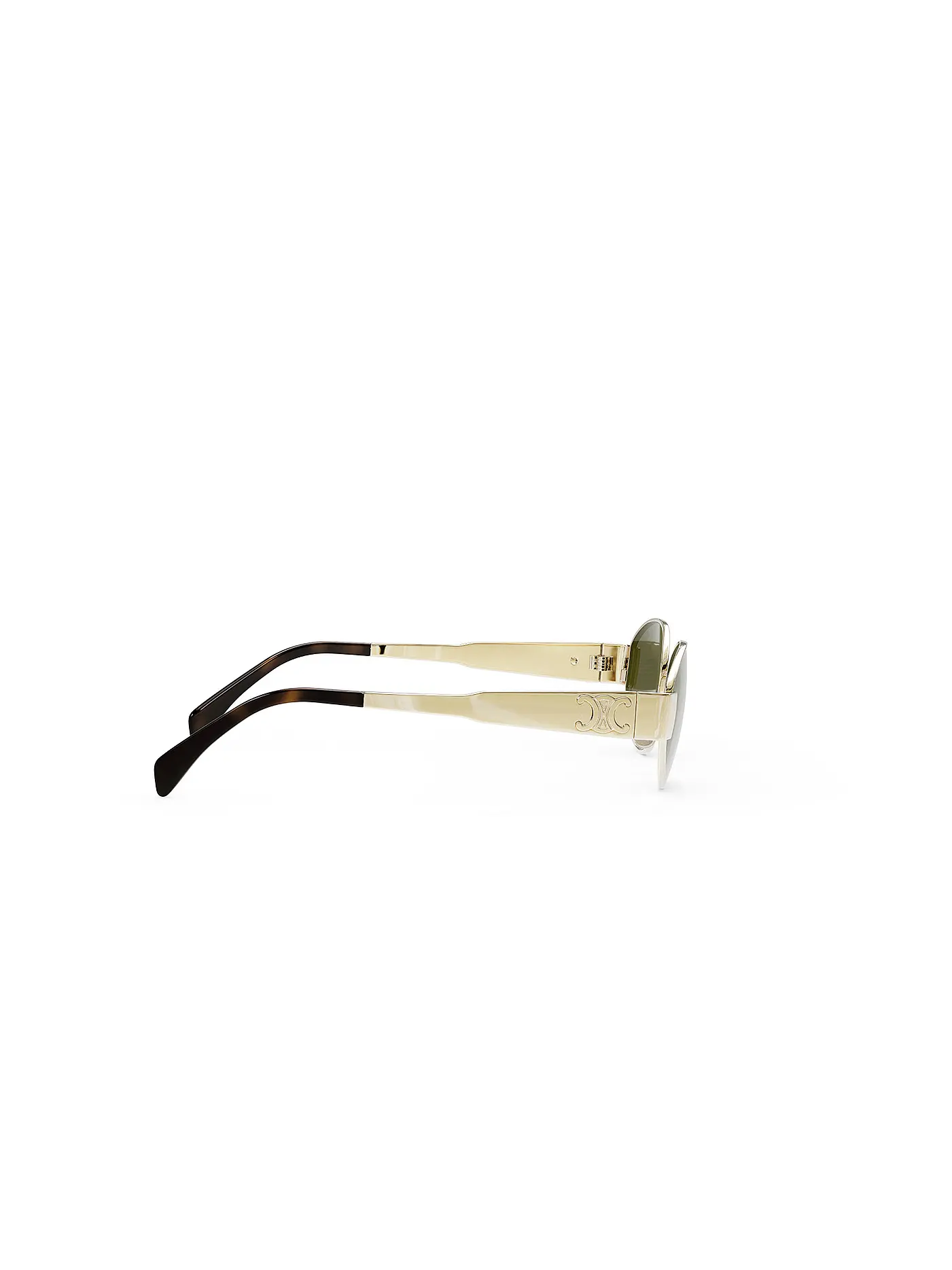 CELINE | Metal Triomphe goldene ovale Sonnenbrille | gold
