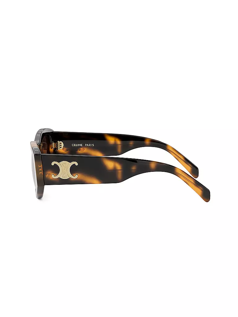 CELINE | Triomphe havanabraune geometrische Sonnenbrille | schwarz