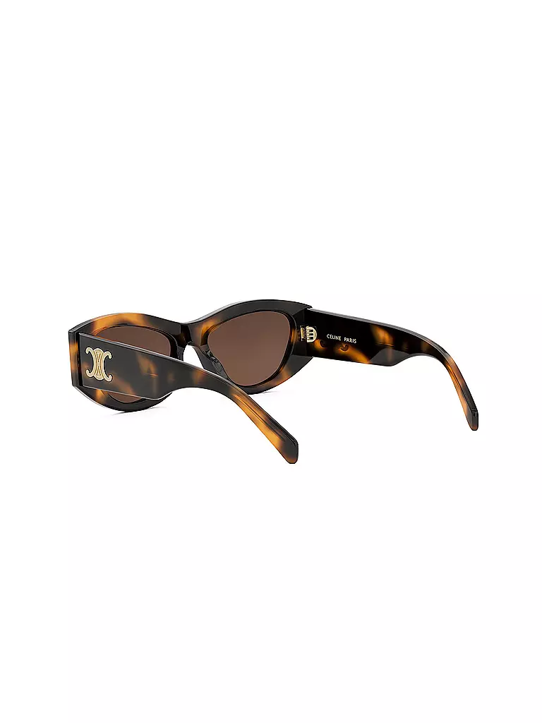 CELINE | Triomphe havanabraune geometrische Sonnenbrille | schwarz