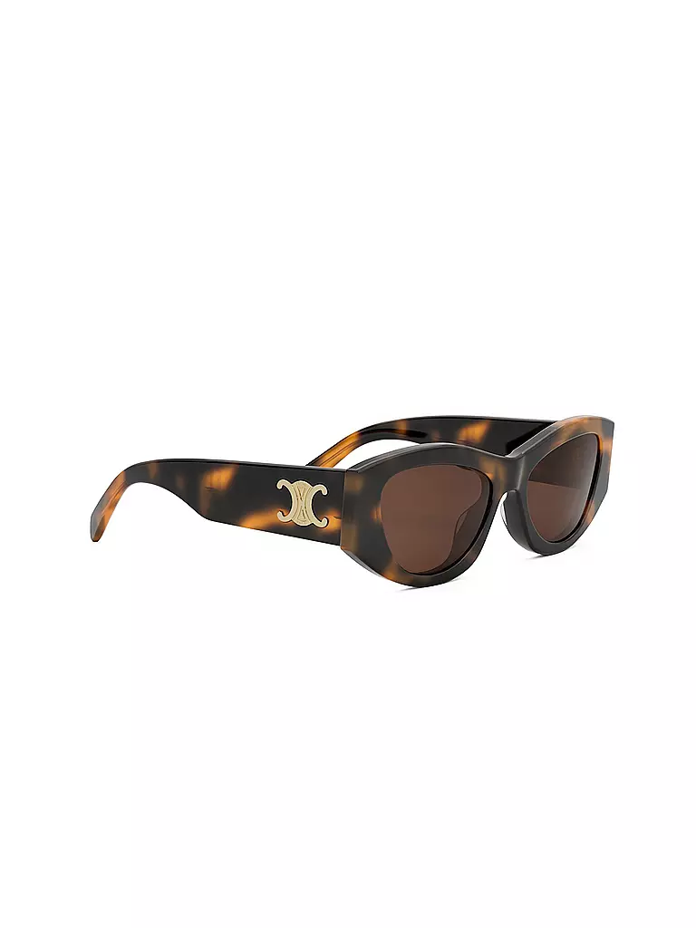 CELINE | Triomphe havanabraune geometrische Sonnenbrille | schwarz