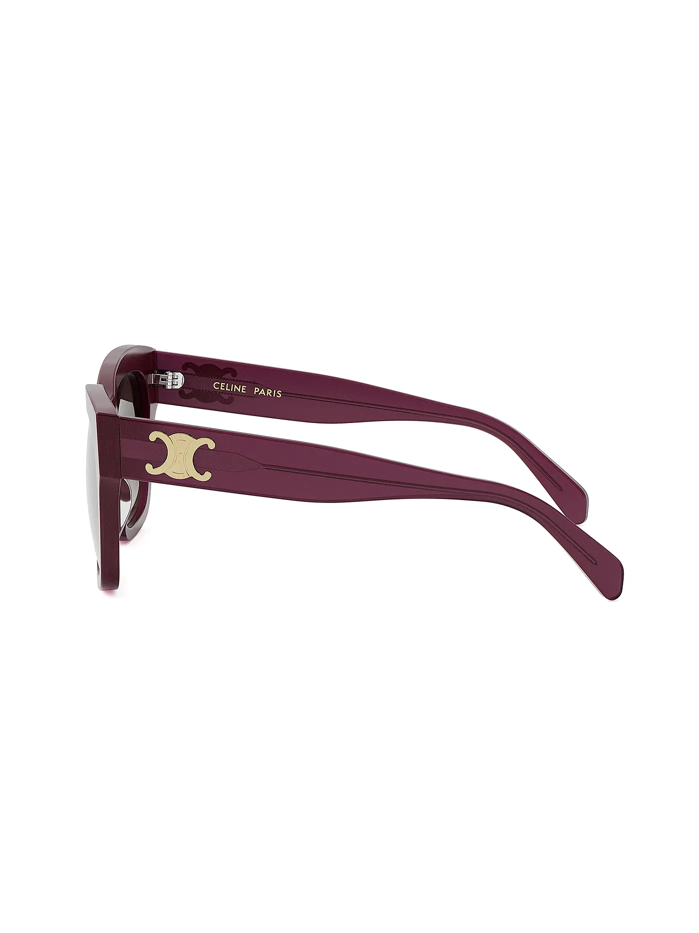 CELINE | Triomphe rote eckige Sonnenbrille | dunkelrot