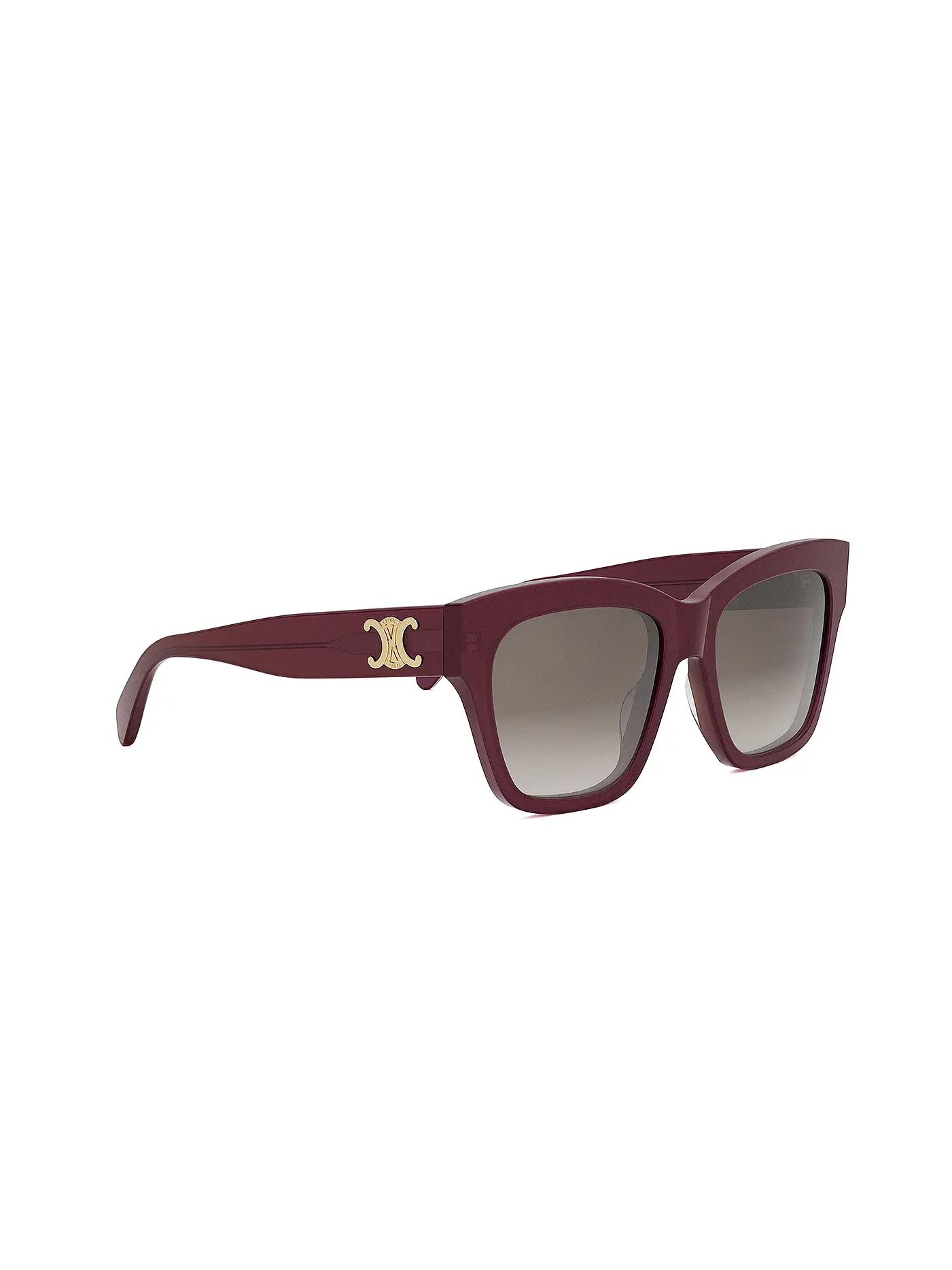 CELINE | Triomphe rote eckige Sonnenbrille | dunkelrot
