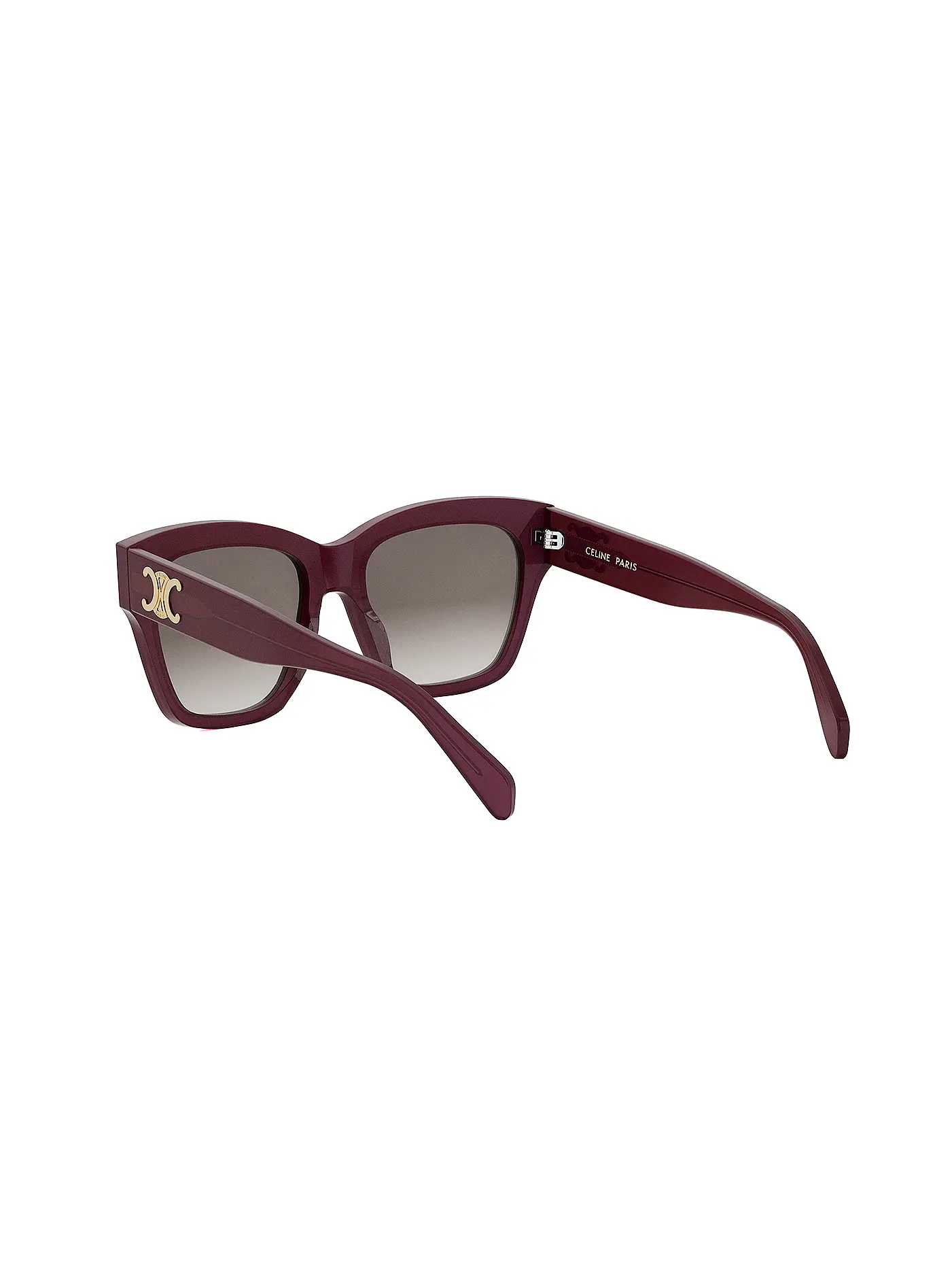 CELINE | Triomphe rote eckige Sonnenbrille | dunkelrot