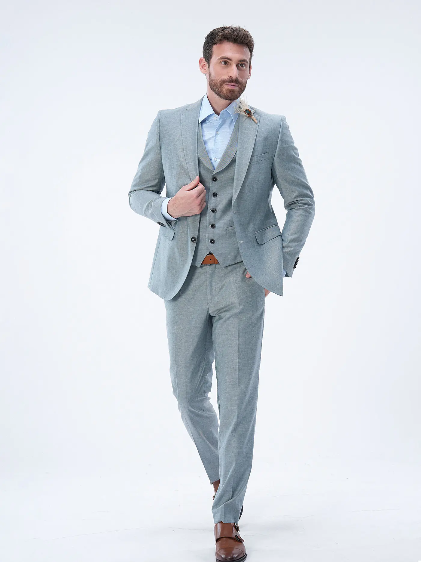 CG - CLUB OF GENTS | Anzughose Slim Fit PACO  | hellgrau