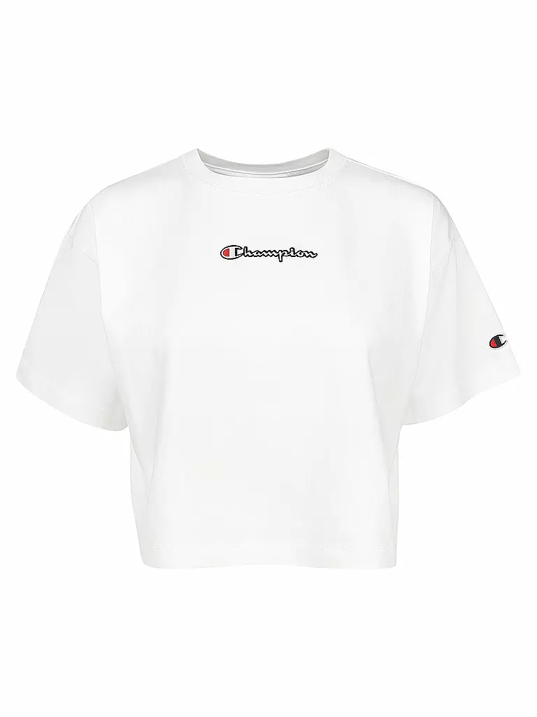 CHAMPION | T-Shirt Cropped Fit | weiß