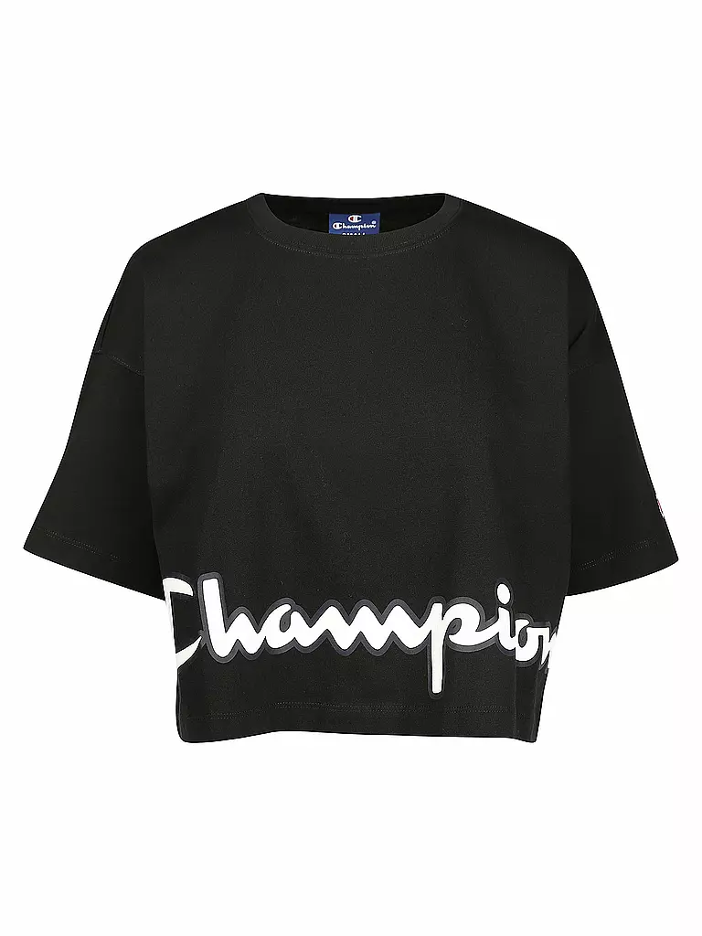 CHAMPION | T-Shirt Cropped Fit | schwarz