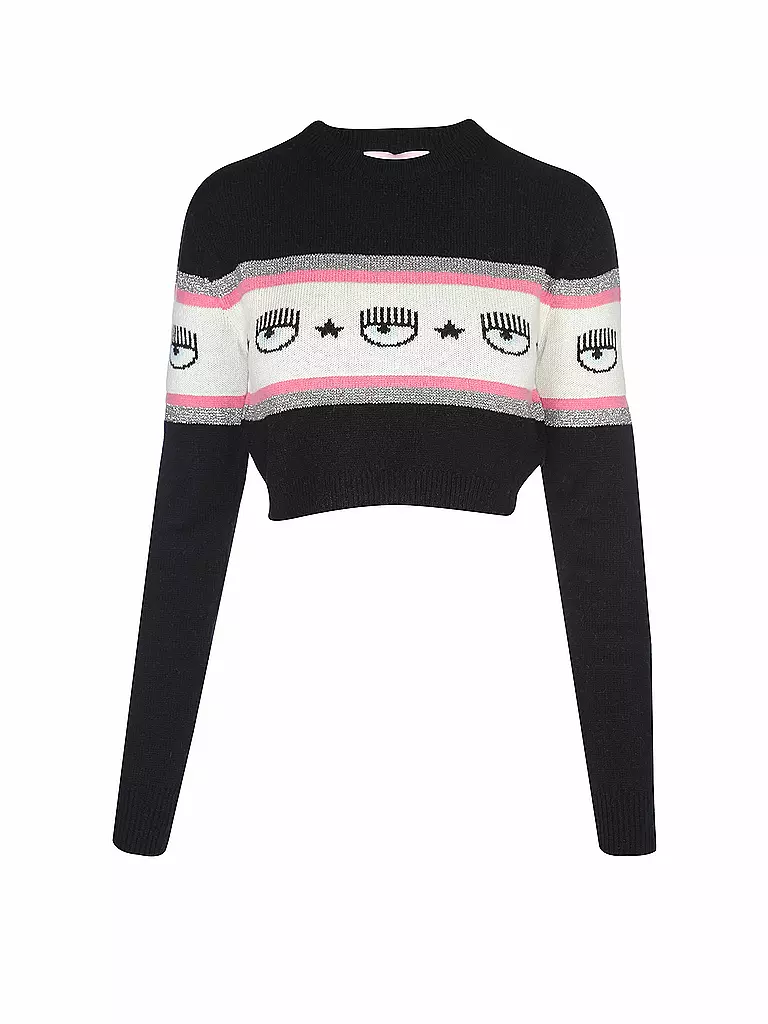 CHIARA FERRAGNI | Pullover Cropped Fit | schwarz