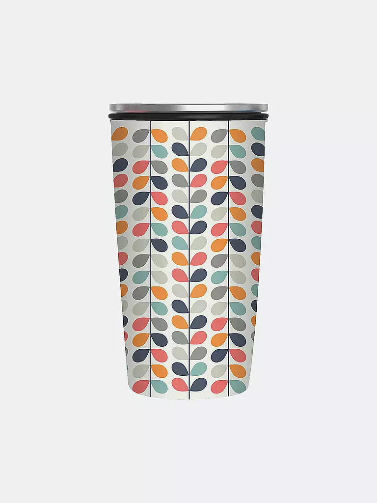 CHIC.MIC | Bamboo-Slide-Cup 400ml (Rows of Leaf) | bunt