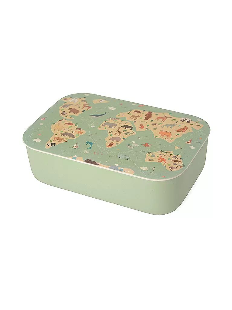 CHIC.MIC | bioloco plant classic lunchbox Animal Map | mint