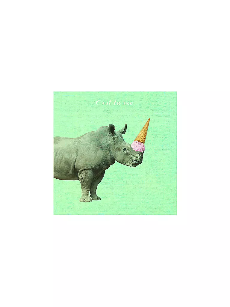 CHIC.MIC | Canvas-Bild "Rhinoceros" | blau
