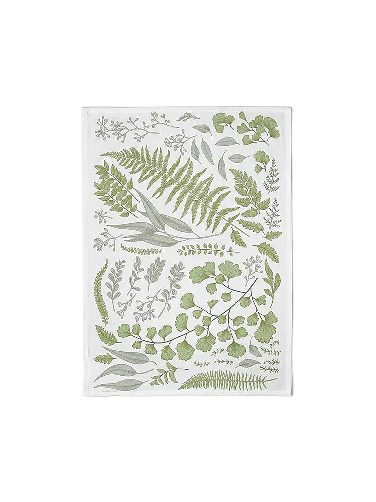 CHIC.MIC | Geschirrtuch Organic Kitchen Towel 50x70cm Green Leaves | bunt