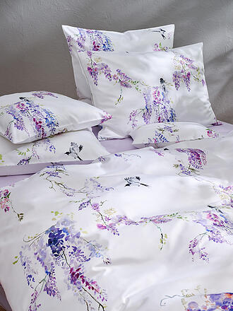 CHRISTIAN FISCHBACHER | Satin Deckenbezug PURPLE RAIN 140x200cm Weiss/Lila