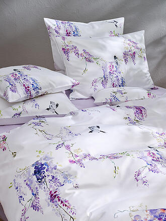 CHRISTIAN FISCHBACHER | Satin Kissenbezug PRUPLE RAIN 70x90cm Weiss/Lila