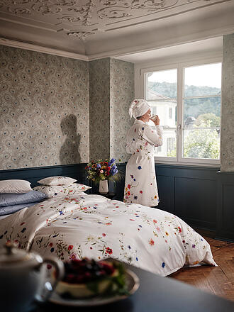 CHRISTIAN FISCHBACHER | Satin Deckenbezug FLEURS VOLANTES 140x200cm Wiesenblumen