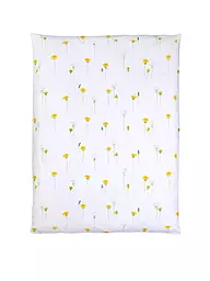 CHRISTIAN FISCHBACHER | Satin Deckenbezug PUSTEBLUME 140x200cm Weiss/Gelb | Weiss