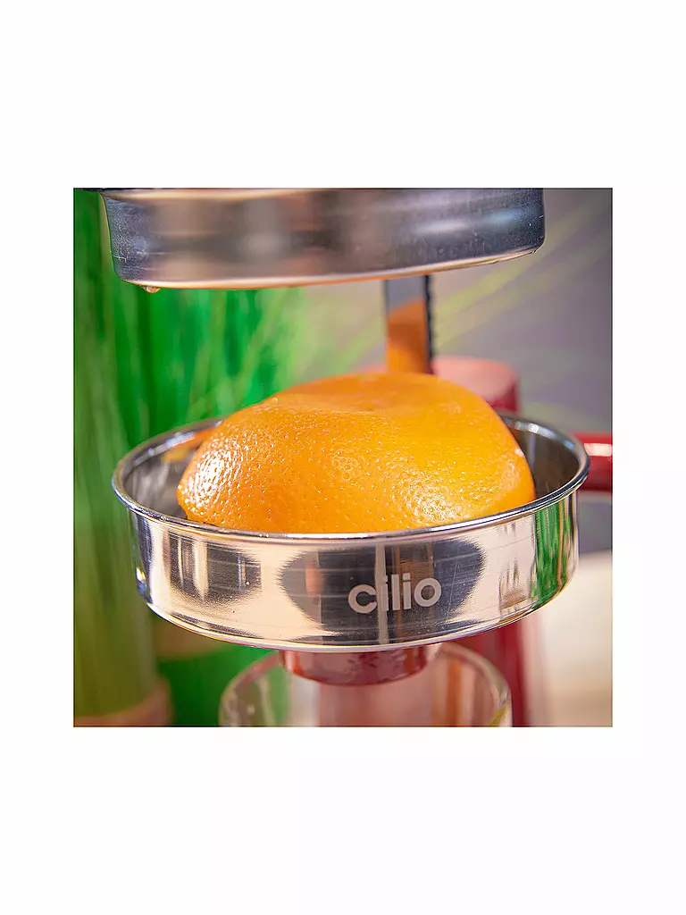 CILIO | Profi-Saftpresse POSITANO Rot | silber