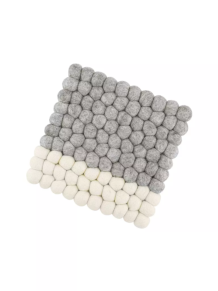 CILIO | Untersetzer LANA DUE Wolle Grau-Weiss | hellblau
