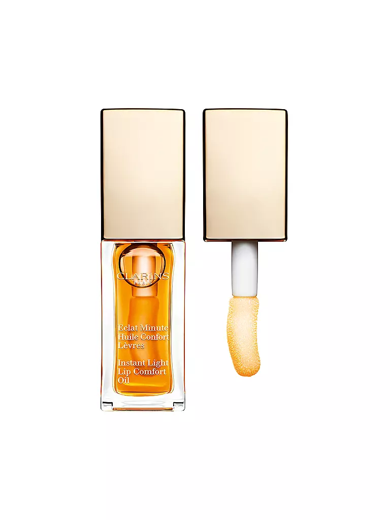 CLARINS | Eclat Minute Huile Confort Levres - pflegendes Lippenöl (01 Honey) | rosa