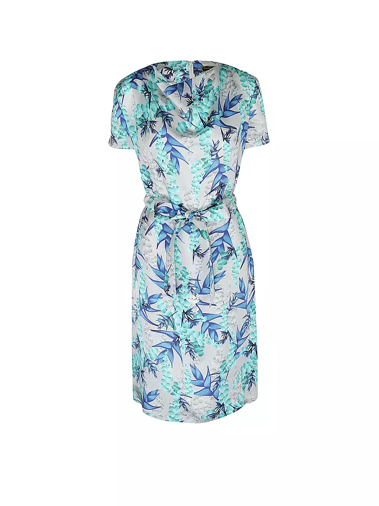 CLAUS TYLER | Abendkleid AUSTRIAN EMBROIDERY PRINT FLORAL | türkis