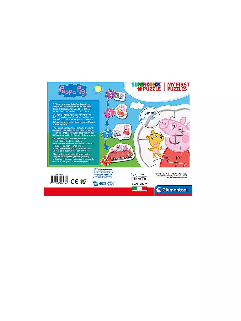 CLEMENTONI | Kinderpuzzle My First Puzzles Peppa Pig | keine Farbe