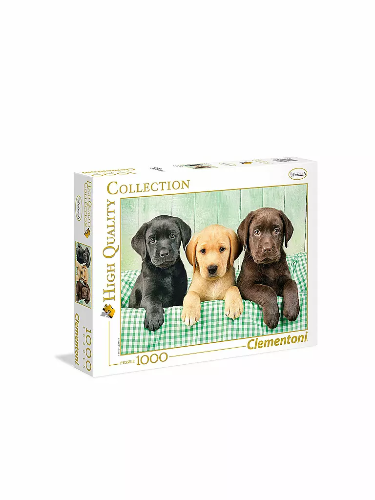 CLEMENTONI | Puzzle - Drei Labradore 1000 Teile | keine Farbe
