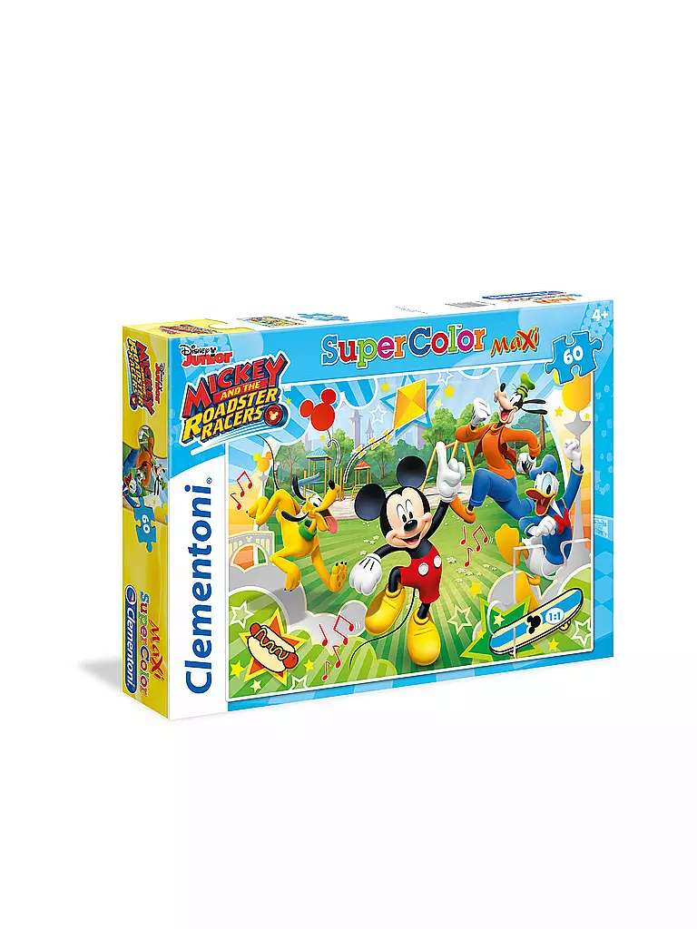 CLEMENTONI | Puzzle - Mickey and the Roadster Racers - 60 Teile Maxi | transparent