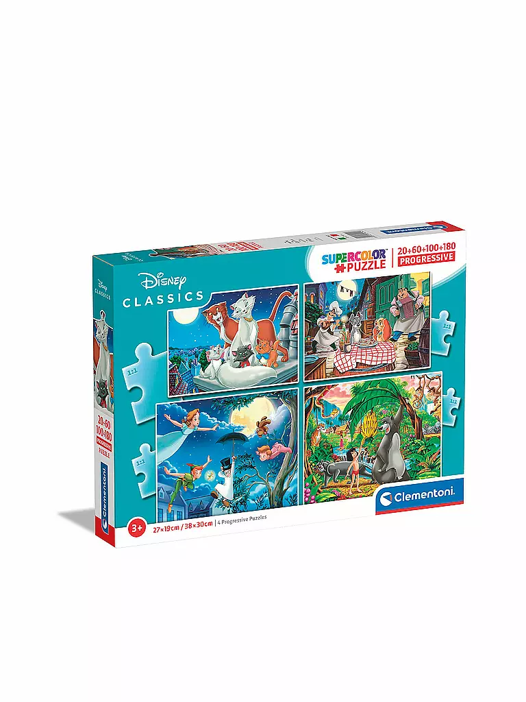 CLEMENTONI Puzzle - Supercolor Disney Classics 20+60+100+180 Teile ...