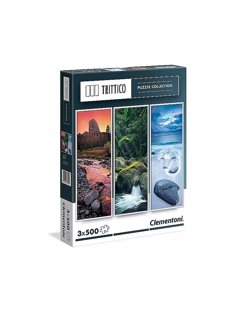 CLEMENTONI | Puzzle - Trittico Natur 3x500 Teile  | transparent