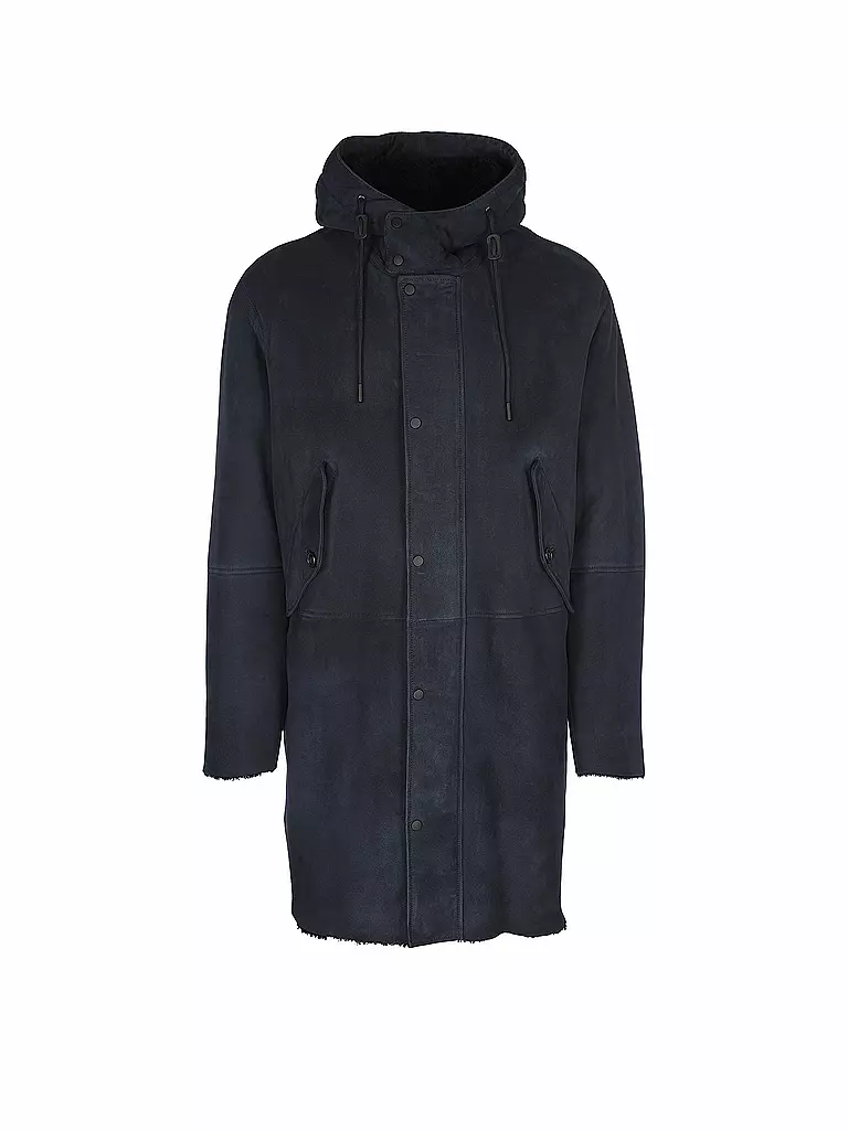 CLOSED | Mantel - Parka Leder | blau