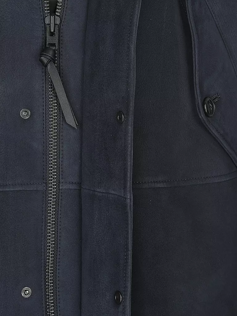 CLOSED | Mantel - Parka Leder | blau