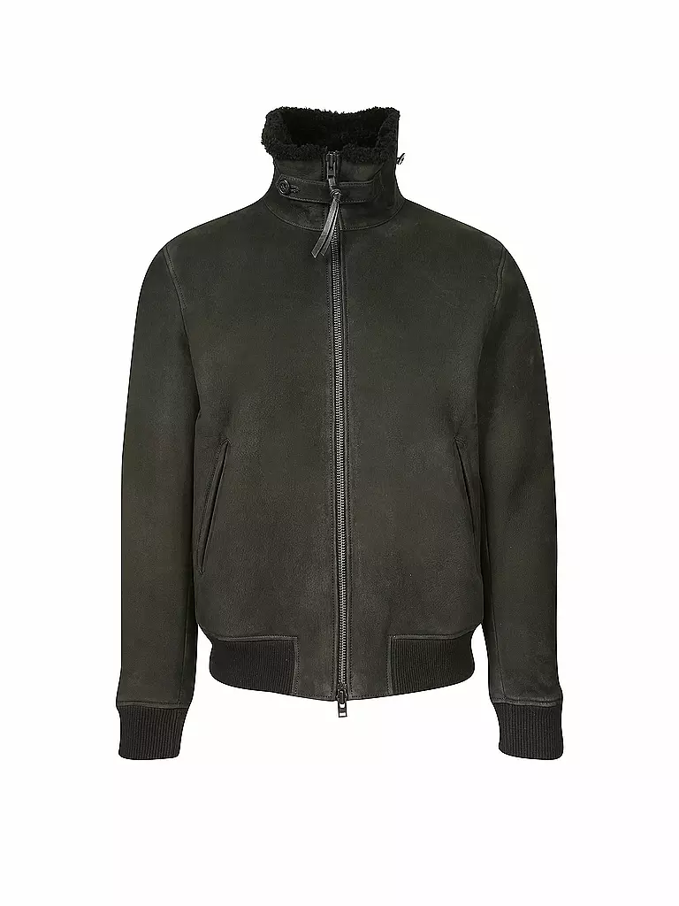 CLOSED | Shearling Lammfell Bomber  | schwarz